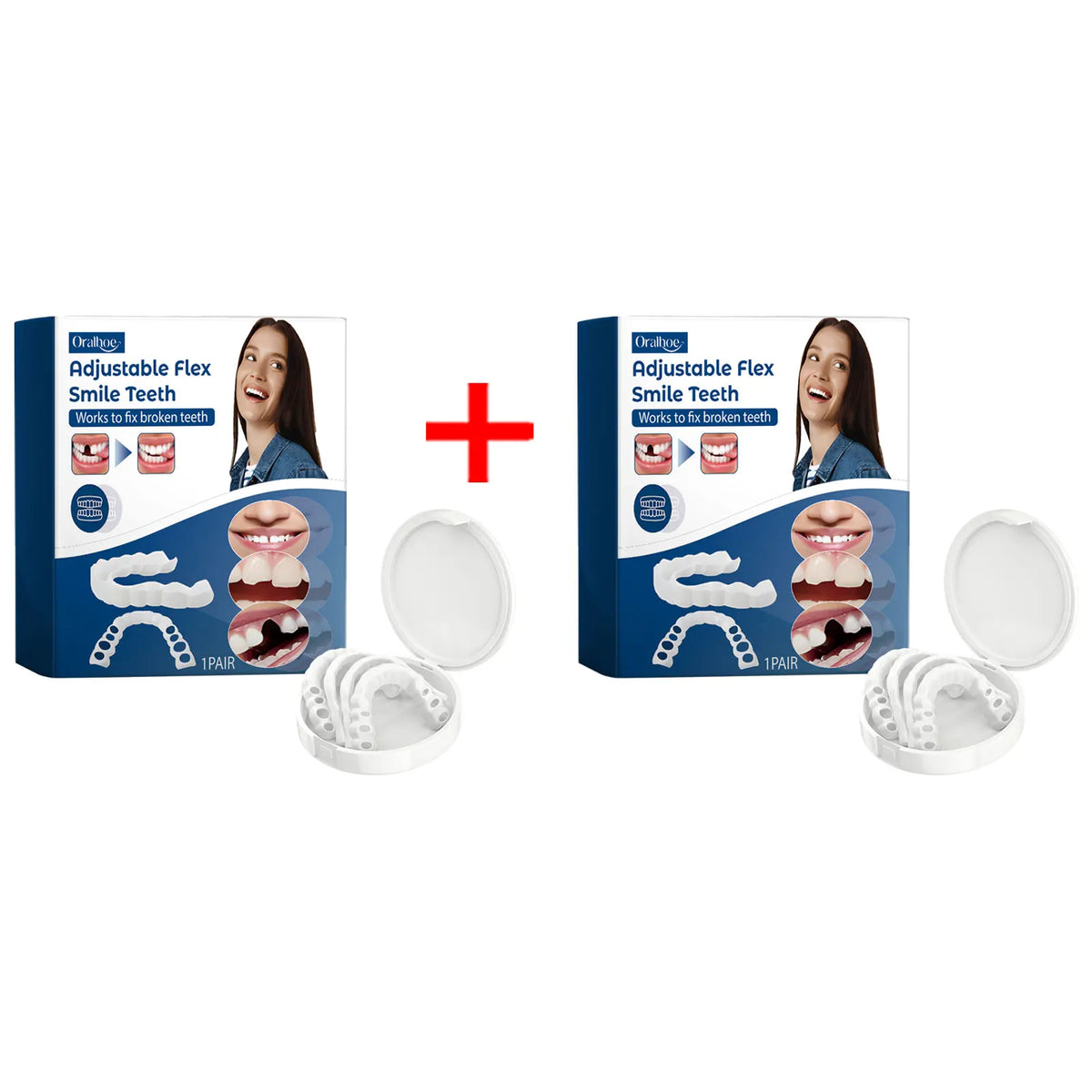 Adjustable Snap-On Smile Veneers for Missing or Broken Teeth
