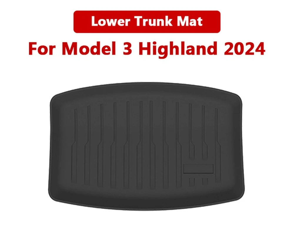 All-Weather TPE Trunk Mat Set for Tesla Model 3 Highland 2024 - 17