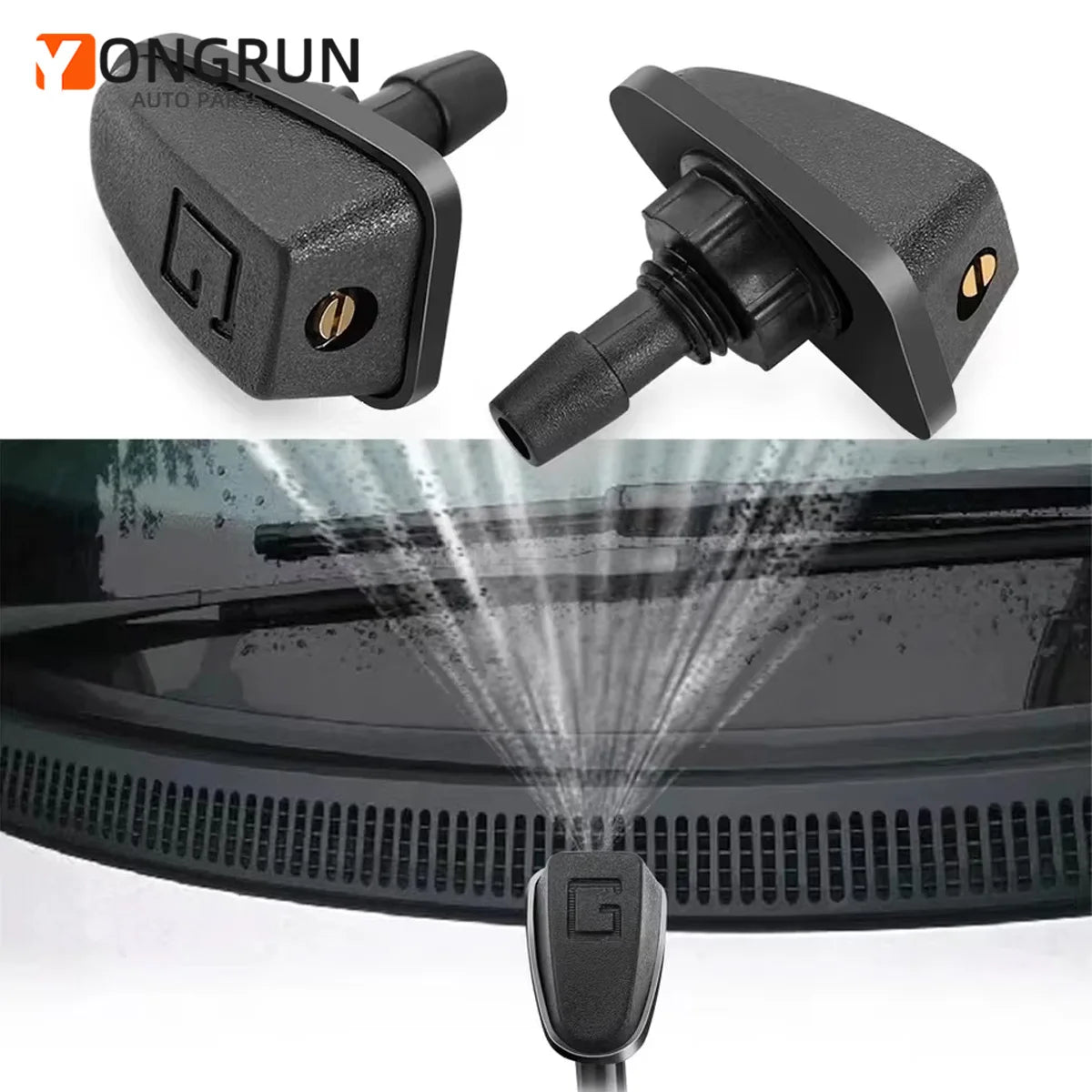 Adjustable Front Windshield Wiper Spray Nozzle Kit