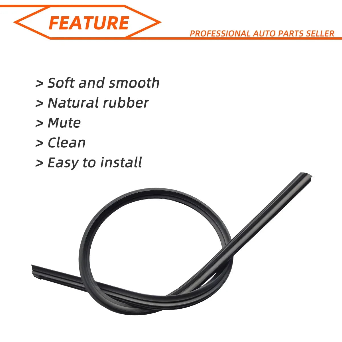 Universal Windshield Wiper Blade Rubber Refill Strips - 2