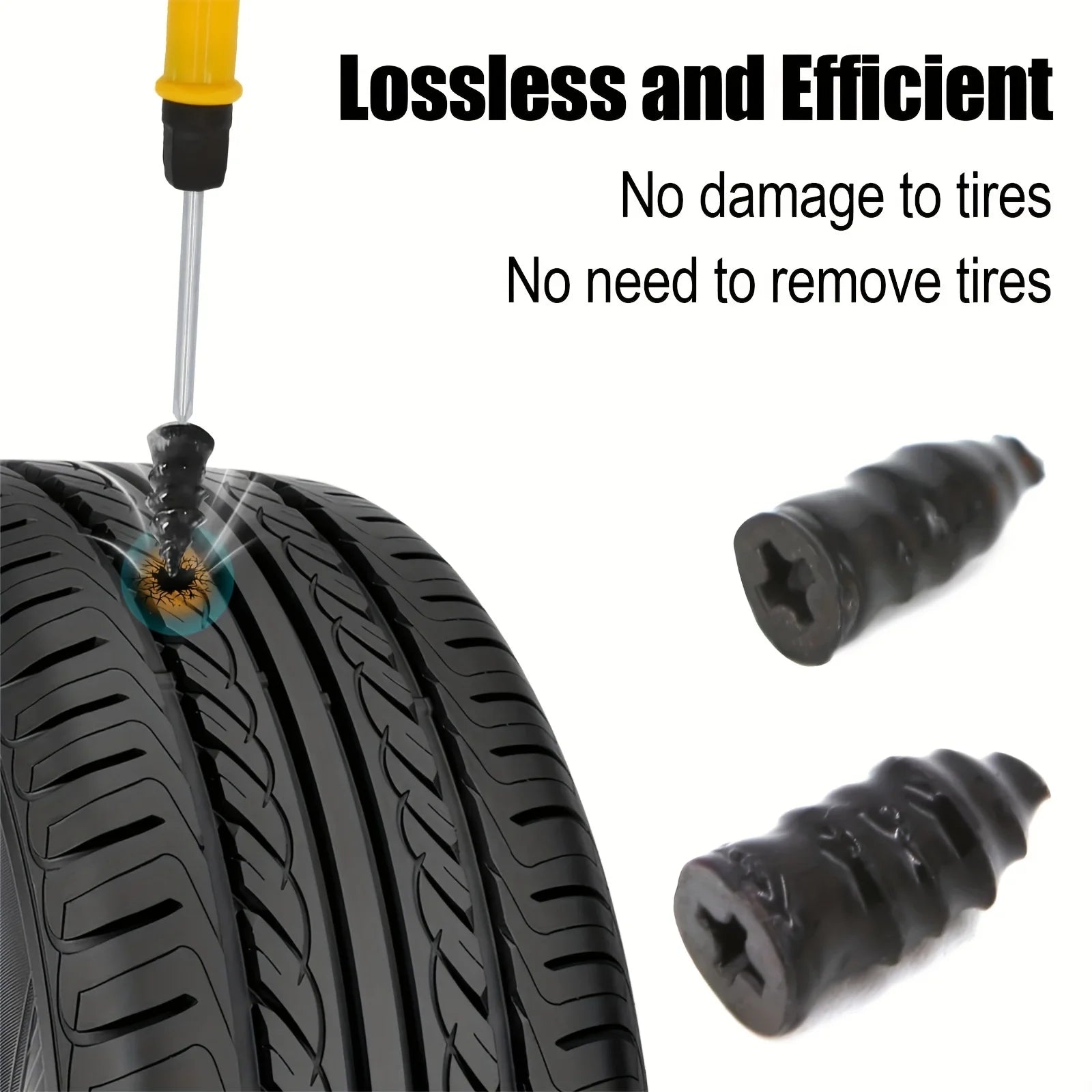 Emergency Car Tire Repair Kit for Quick Flat Fixes - 7