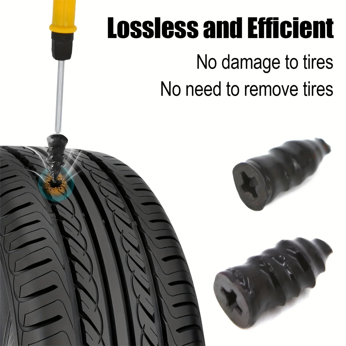 Emergency Car Tire Repair Kit for Quick Flat Fixes