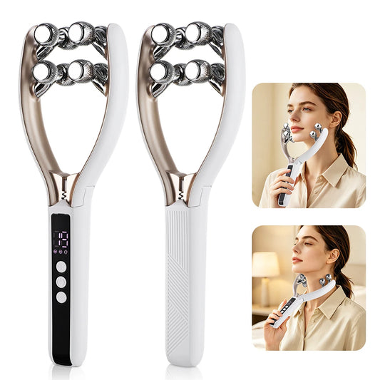Electric 8-Roller Facial Contouring Massager
