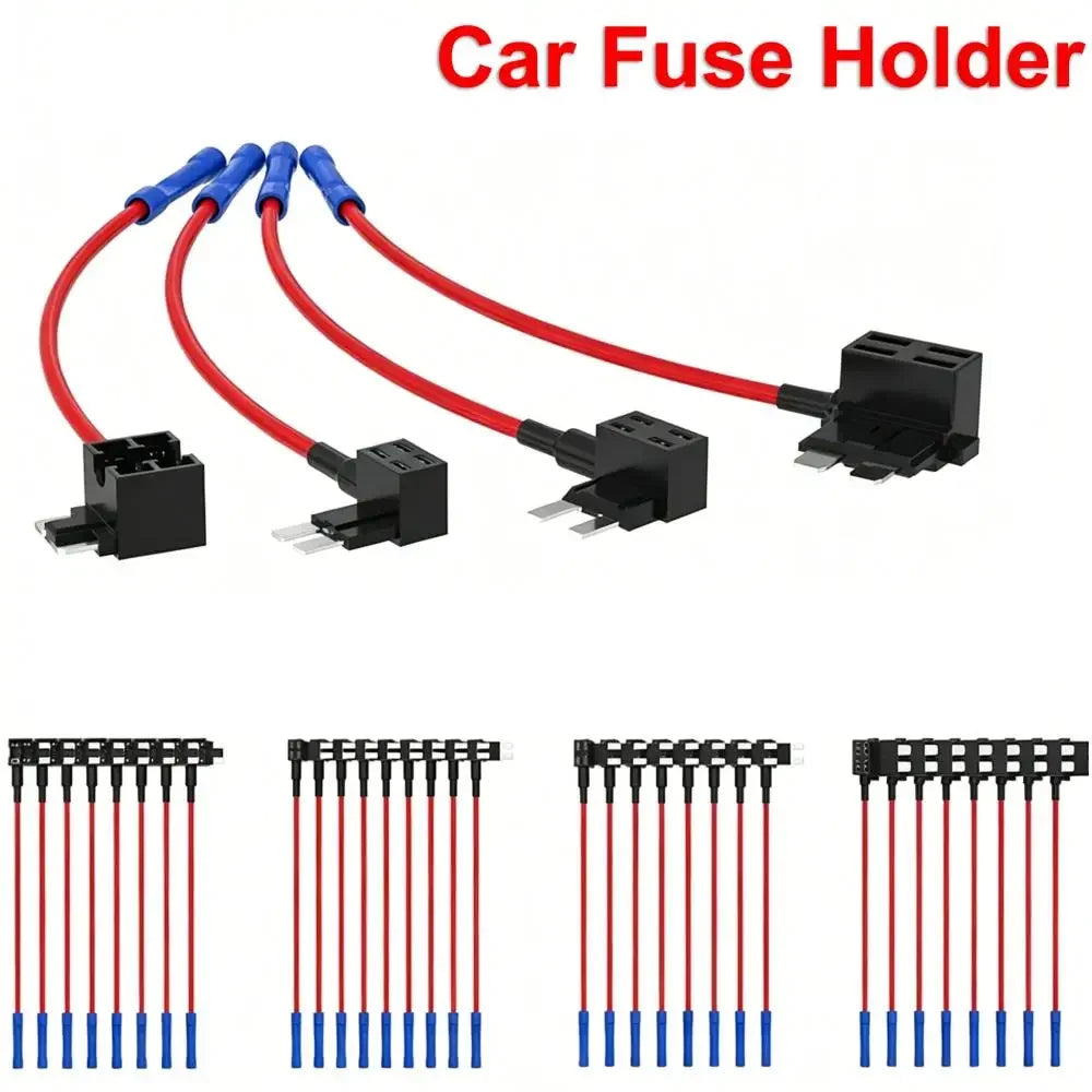 10 Pack Car Fuse Holder Add a Circuit Adapter for Auto Blade Fuses