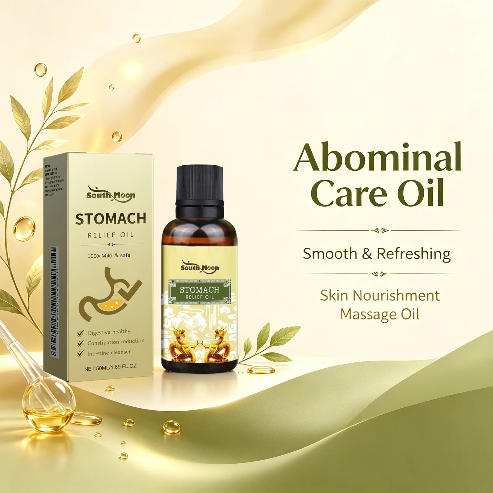 Herbal Abdominal Massage Oil for Digestive Relief - 2