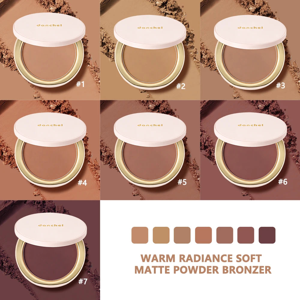 Buildable Matte Pressed Bronzer Powder for Natural Face Contouring