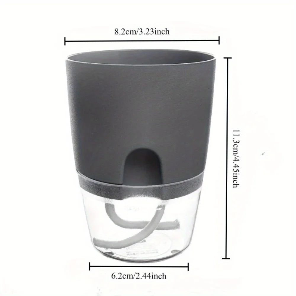 Self Watering Flower Pot Set Double Layer Hydroponic Plant Planter - 14