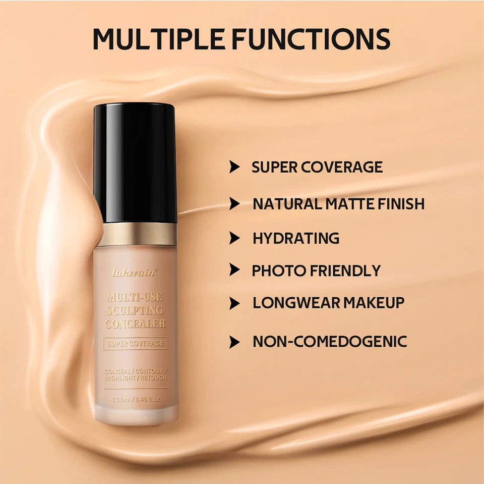 5-Color Waterproof Sculpting Concealer for Face and Contouring