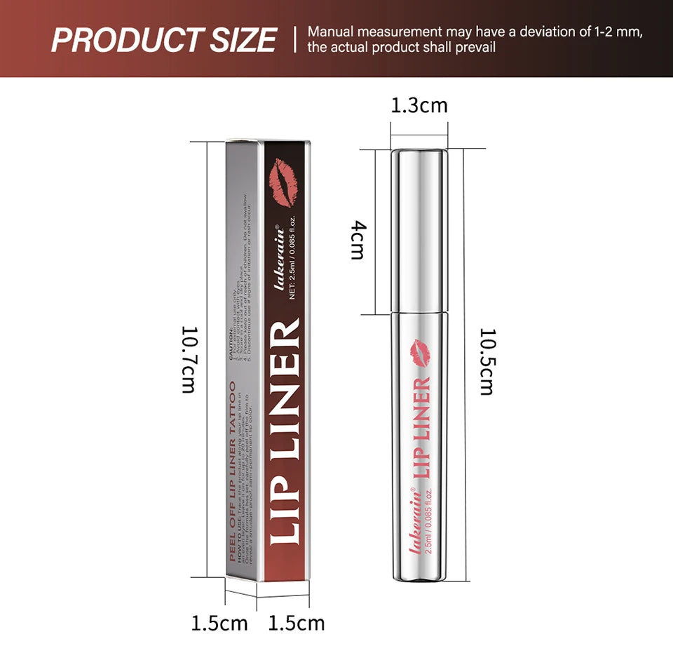 Waterproof Peel-Off Tattoo Lip Liner Stain - 18