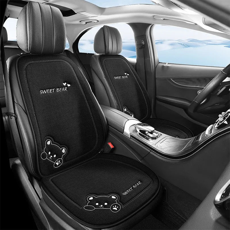 Cute Bear Universal Breathable Car Seat Cushion Protector - 2