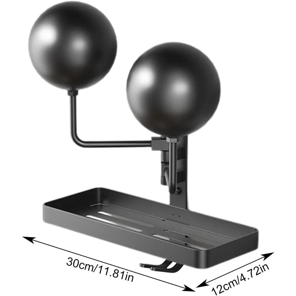 Wall Mounted Motorcycle Helmet Rack with Storage Shelf