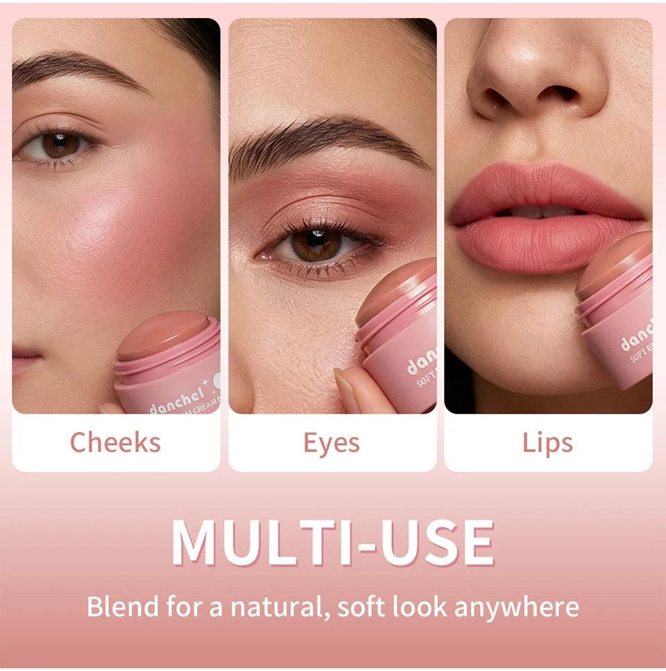 Long-Lasting Multi-Use Soft Cream Blush for Face and Lips - 12