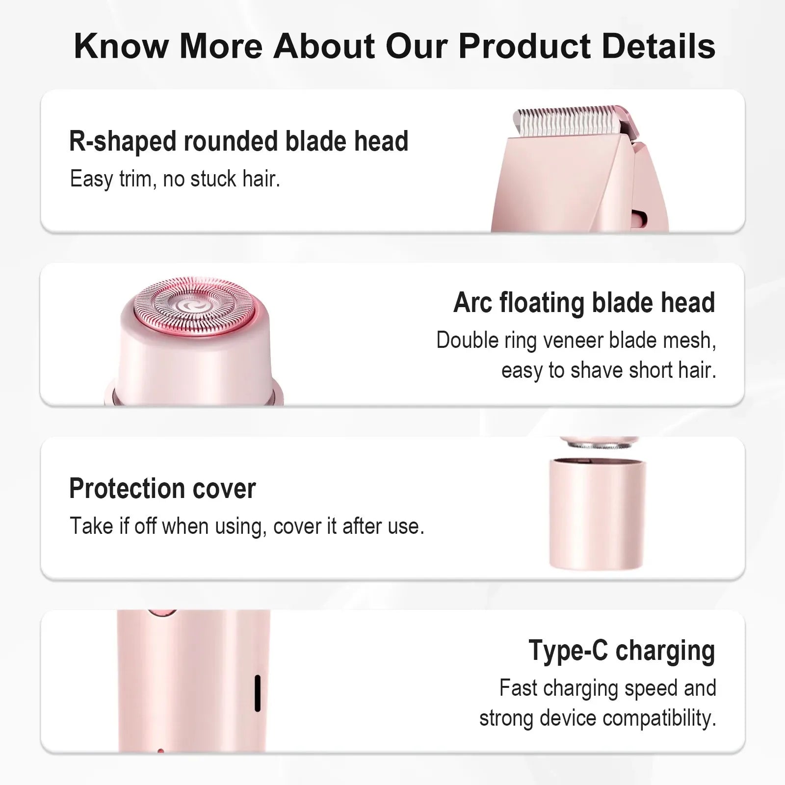 Electric Waterproof Painless Hair Removal Shaver for Face and Body - 6