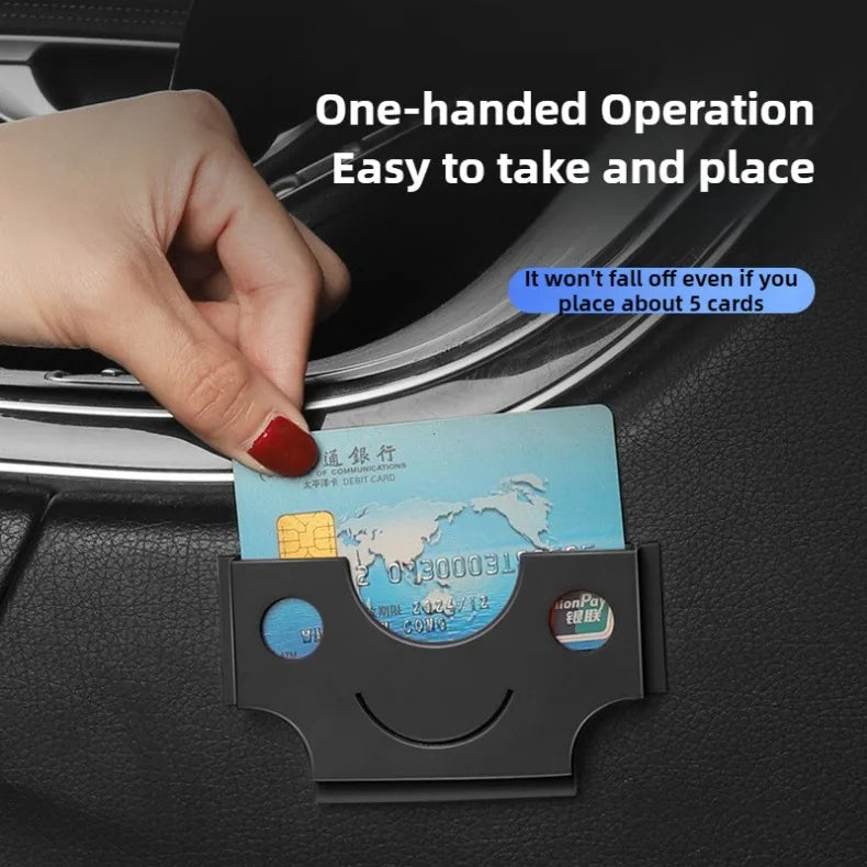 Multifunctional Adhesive Car Card and Ticket Organizer - 7