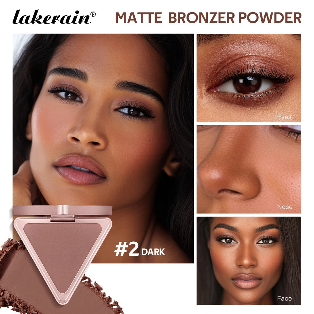 Long-Lasting Matte Bronzer Contour Powder for Face Shading - 19