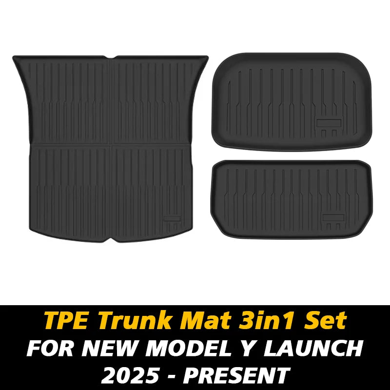 TPE Waterproof Trunk Mat Set for 2025 Model Y Juniper - 14