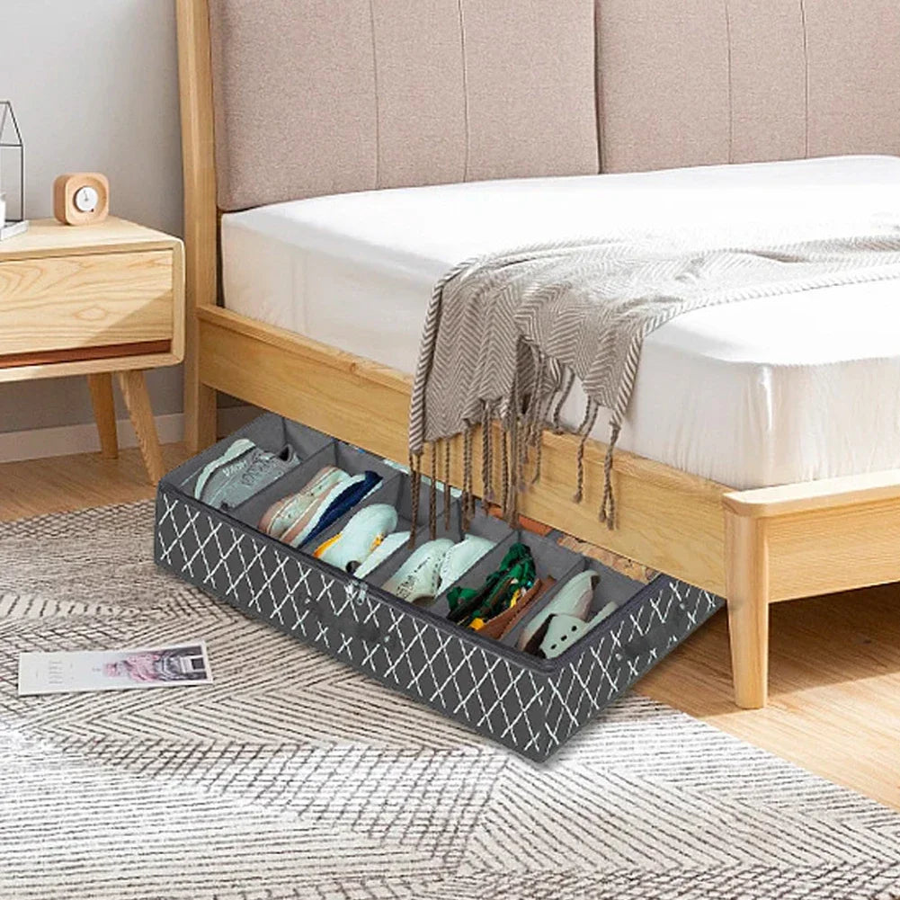 Under Bed Shoe Storage Organizer for 12 Pairs - 14