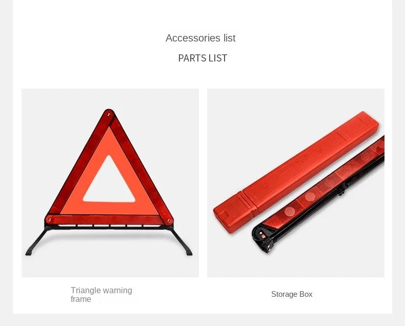 Foldable Reflective Roadside Emergency Warning Triangle - 10