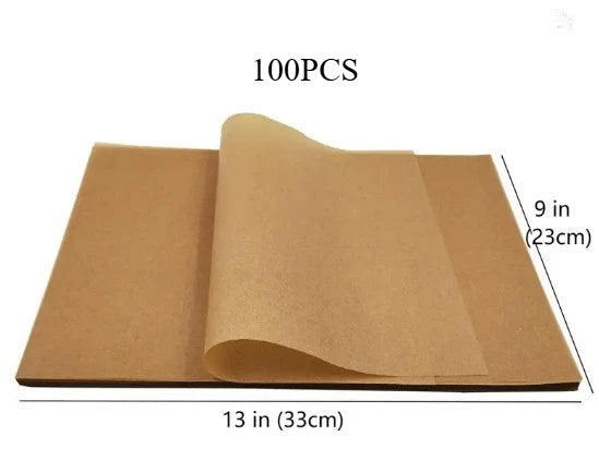 Non-Stick Unbleached Parchment Paper Sheets for Baking and Air Frying - 12