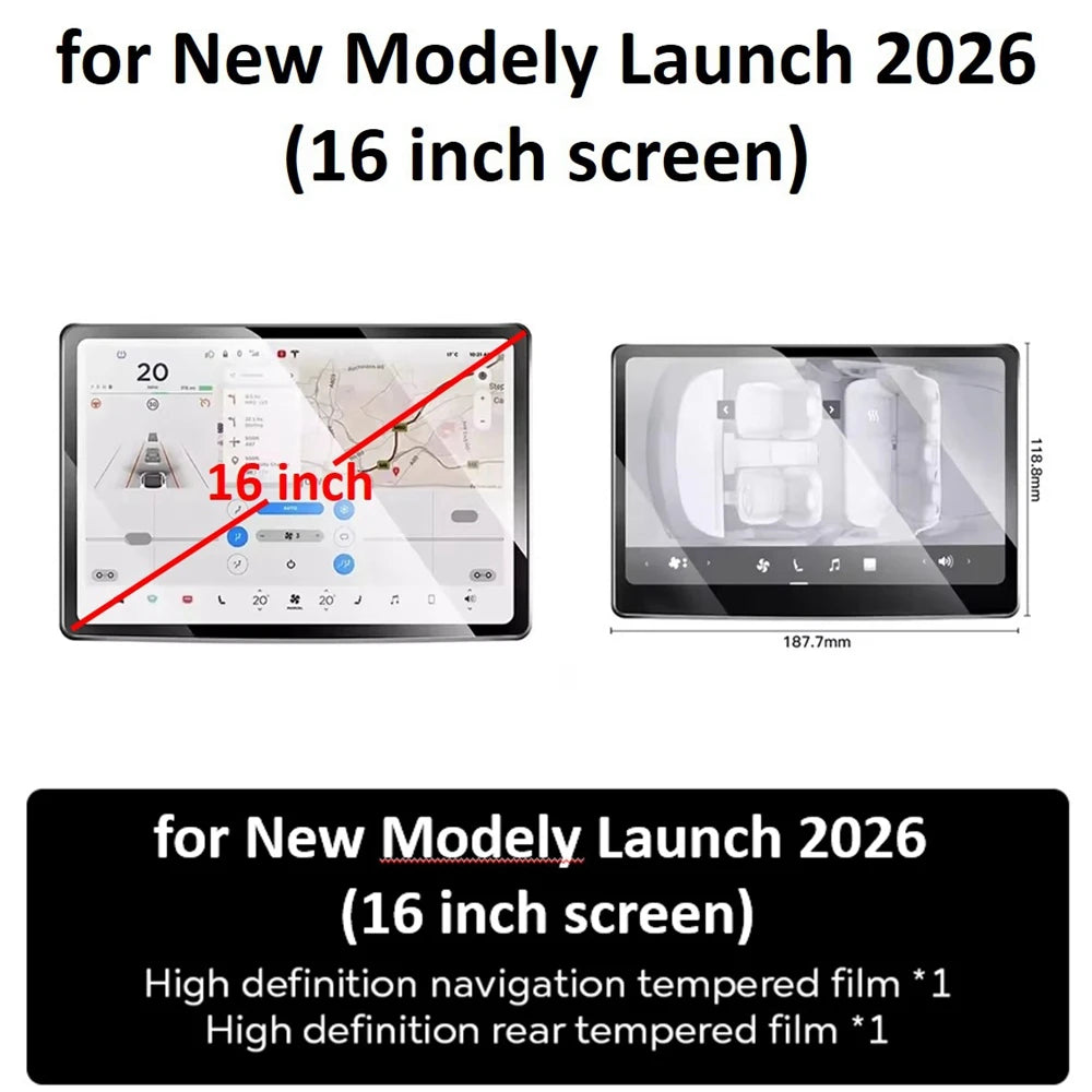 Tempered Glass Touch Screen Protector for Tesla Model 3 and Model Y