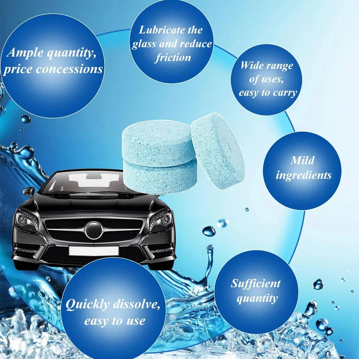 Concentrated Windshield Washer Cleaning Tablets