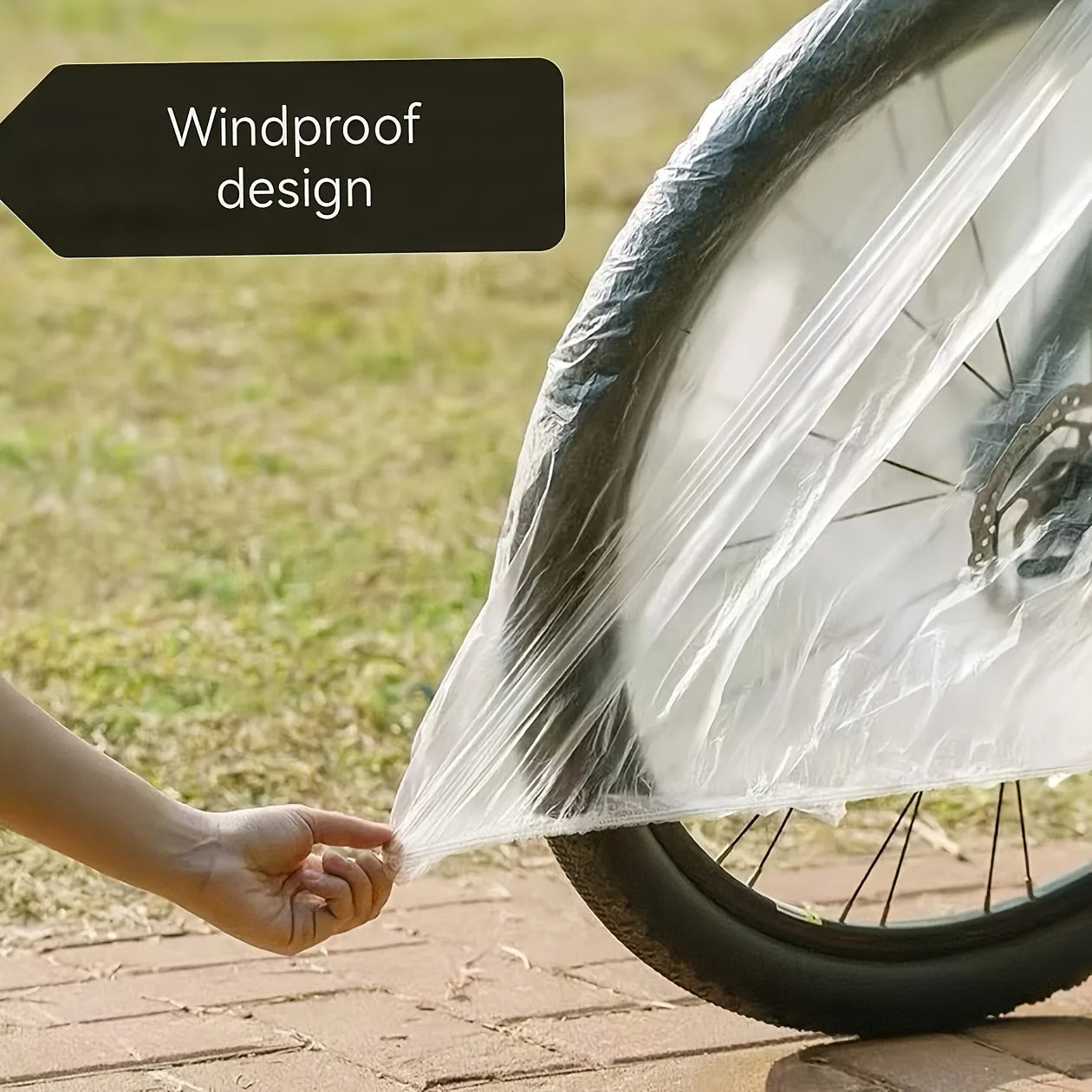 Disposable Waterproof Transparent Bicycle and Motorcycle Rain Cover - 6