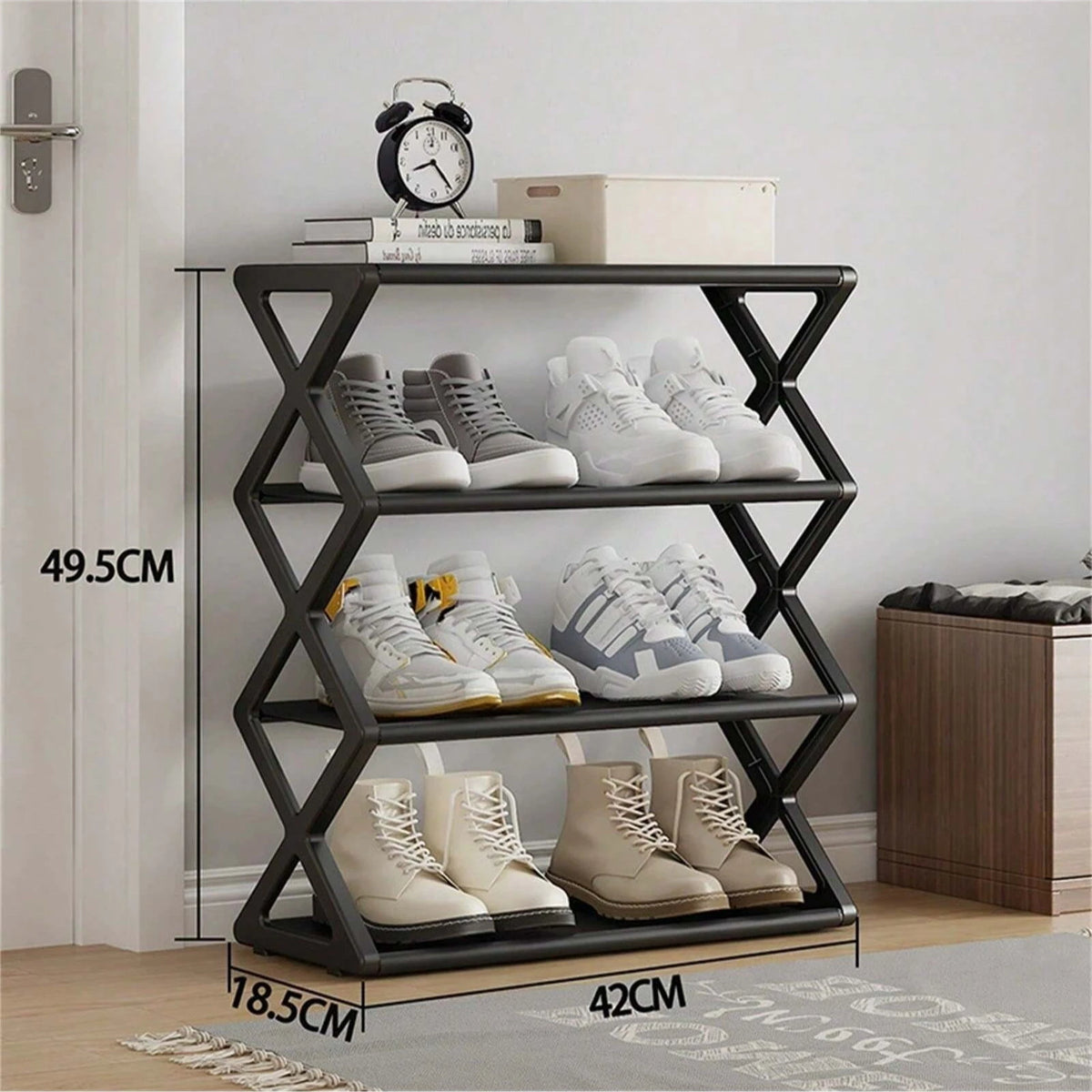Stackable 4-Tier Expandable Shoe Storage Rack