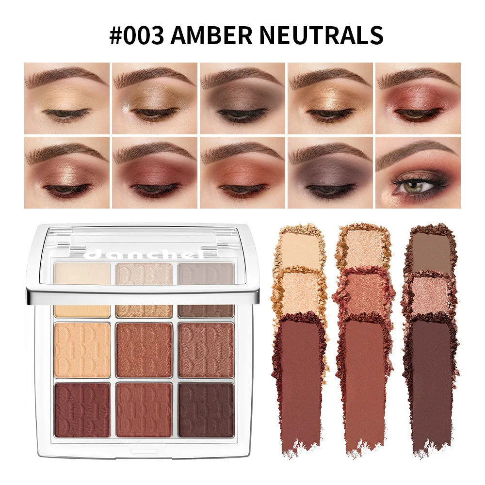 9-Shade Pigmented Eyeshadow Palette for Versatile Makeup Looks - 24