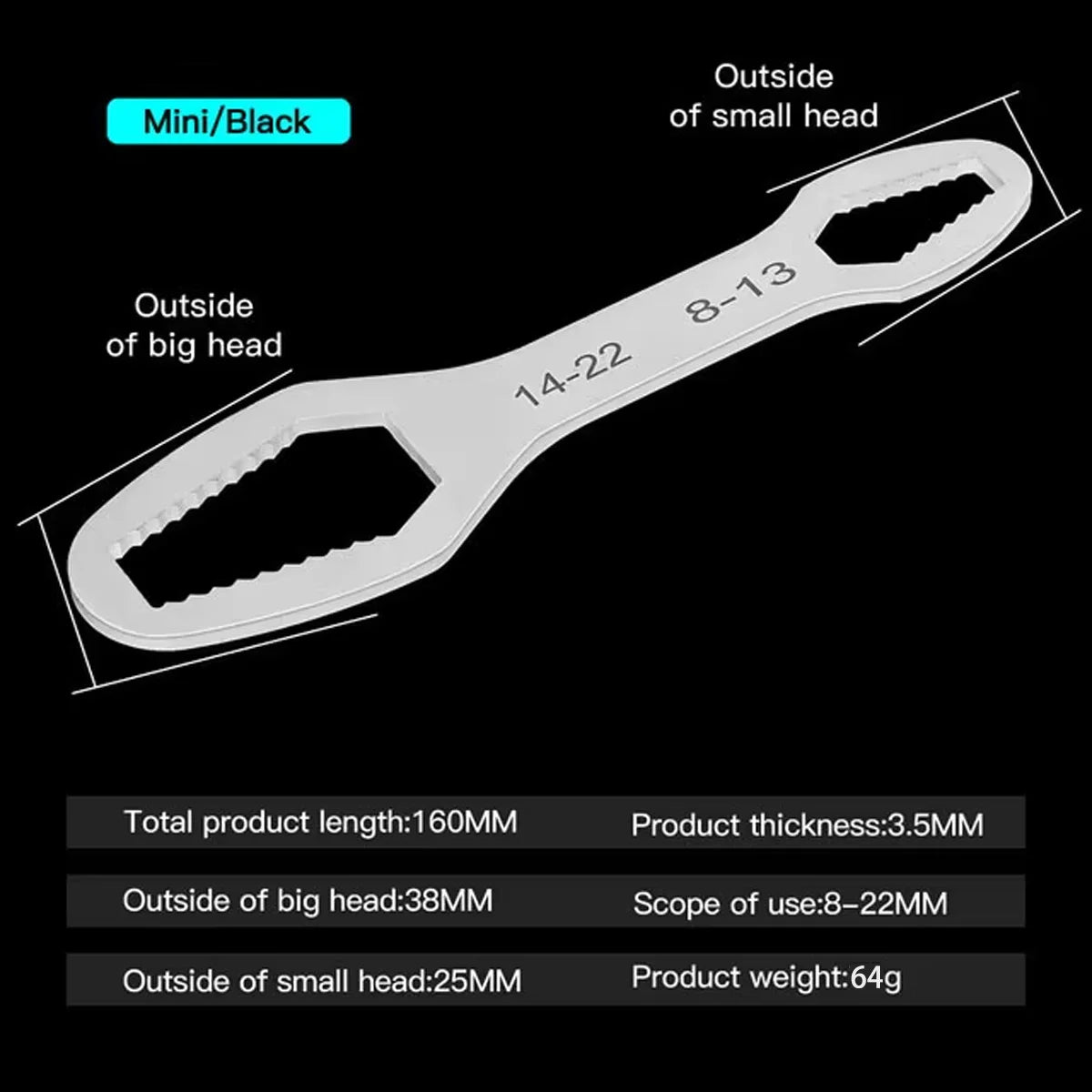 Universal Multi-Function Adjustable Repair Wrench