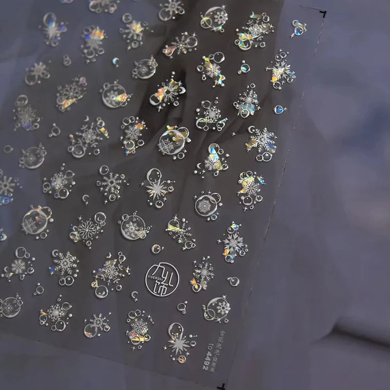 3D Christmas Cartoon Self-Adhesive Nail Art Decal Stickers