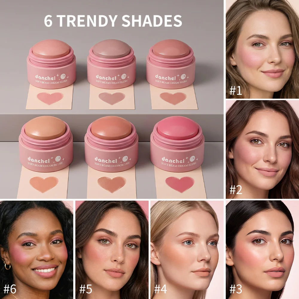Long-Lasting Multi-Use Soft Cream Blush for Face and Lips