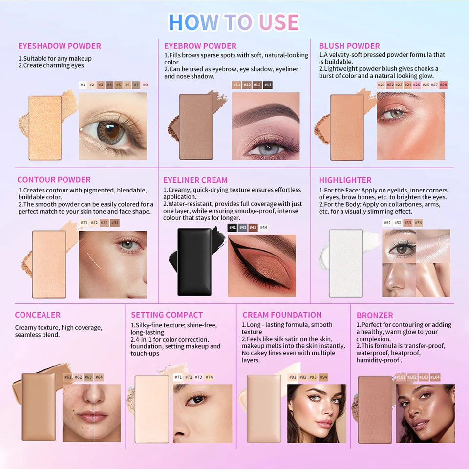 Long-Lasting Waterproof Eyeshadow Palette Refill - 14