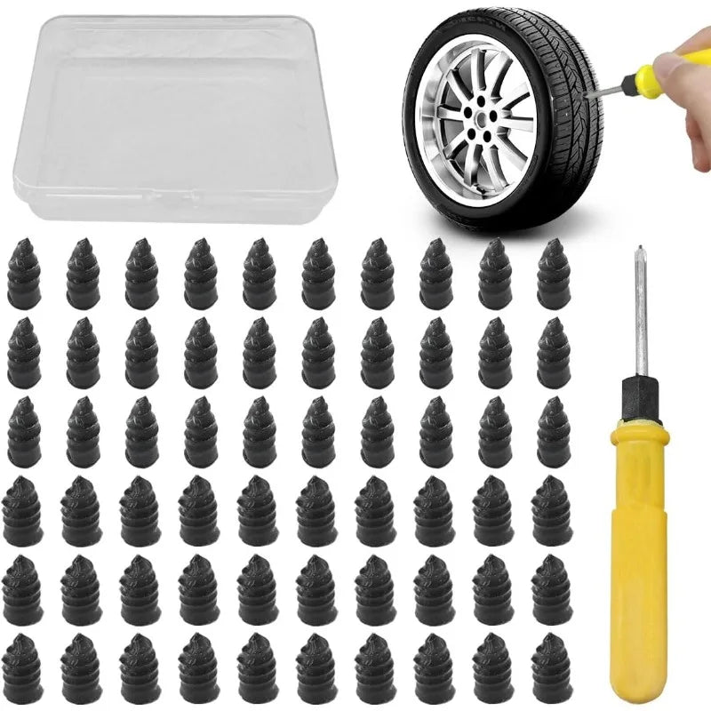 Emergency Tire Puncture Repair Kit for Cars and Motorcycles