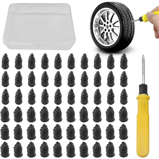 Emergency Tire Puncture Repair Kit for Cars and Motorcycles