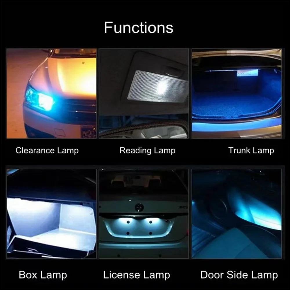 Bright T10 W5W LED Interior and Parking Light Bulbs
