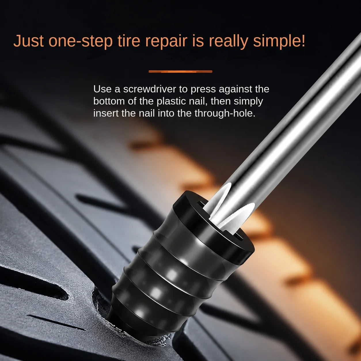 Universal Tire Repair Rubber Nails Puncture Patch Kit for Vehicles - 2