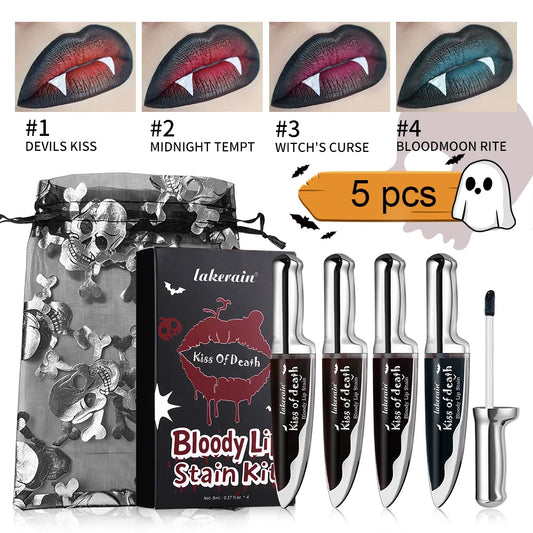 Matte Bloody Lip Stain for Halloween and Gothic Makeup