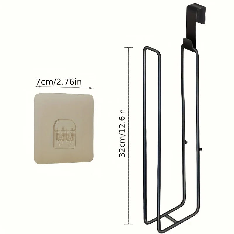 Hanging Toilet Paper Holder No Drill Wall Mount Bathroom Tissue Rack