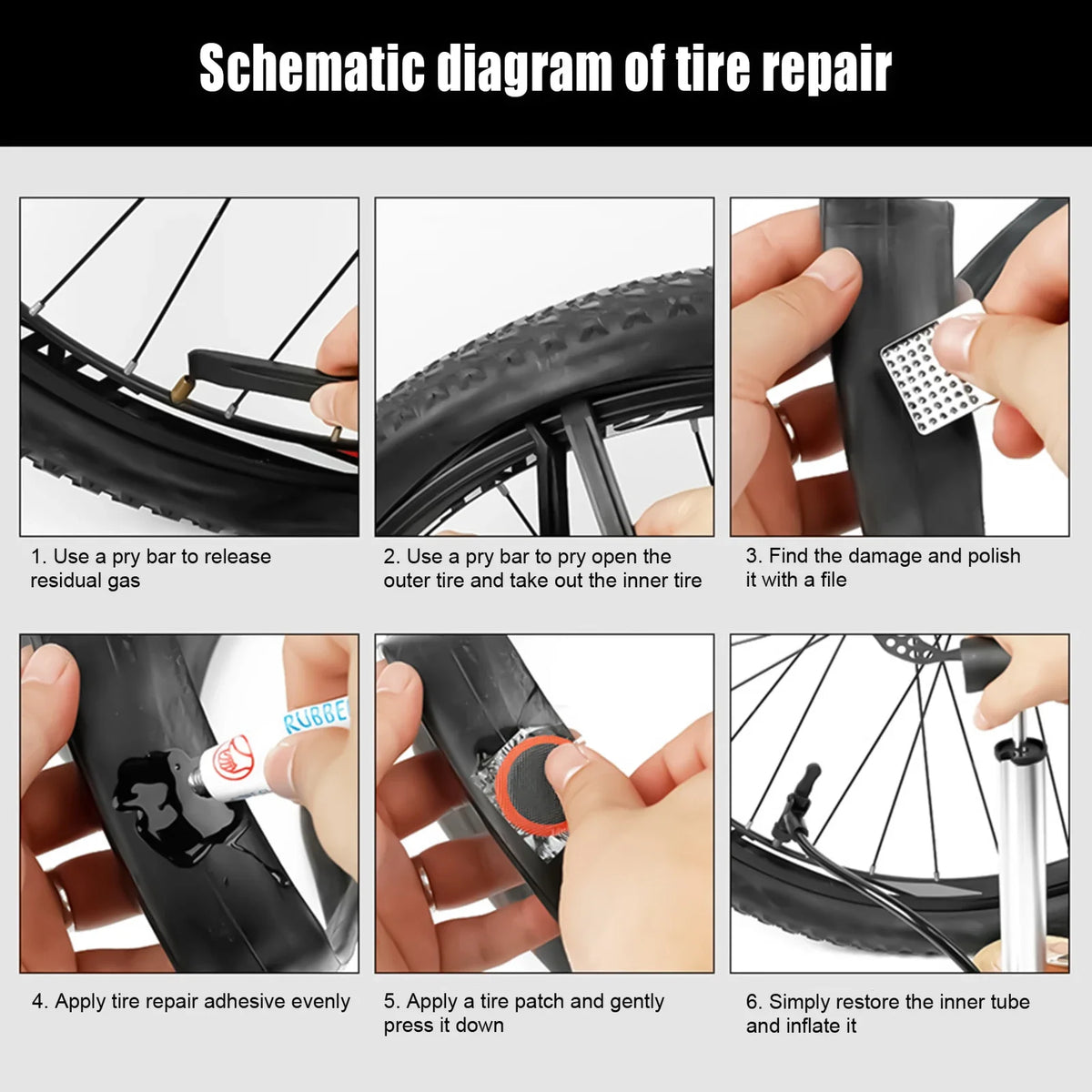 Professional Bicycle Tire Puncture Repair Kit