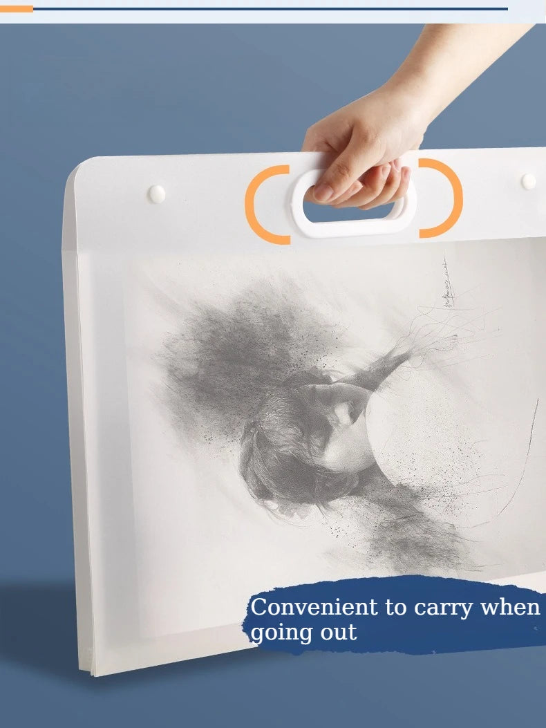Portable Art Portfolio Storage Folder for Sketches and Artwork