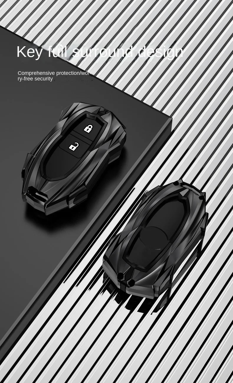 Protective Galvanized Alloy Car Key Case Cover for Honda - 8