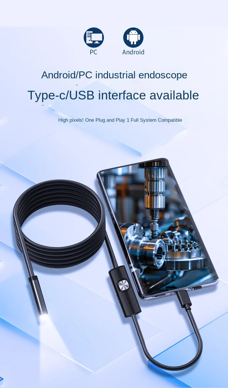 HD Waterproof Inspection Endoscope Camera for Android and PC