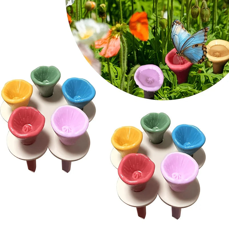 Flower Shape Bee and Butterfly Drinking Water Feeder Station