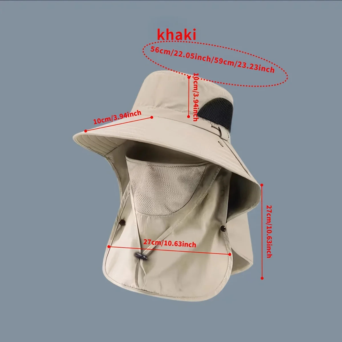Full Coverage Outdoor Sun Protection Fishing Hat - 5
