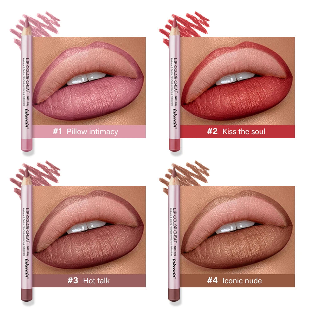Waterproof Matte Lip Liner Pencil Set - 5