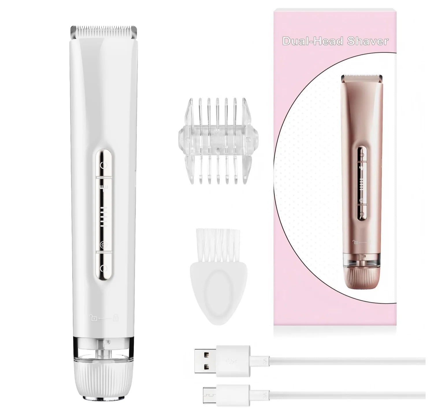 2-in-1 Waterproof Electric Bikini Trimmer and Body Shaver - 15
