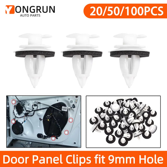 Universal Car Door Panel Fastener Clips with Anti-Vibration Pads