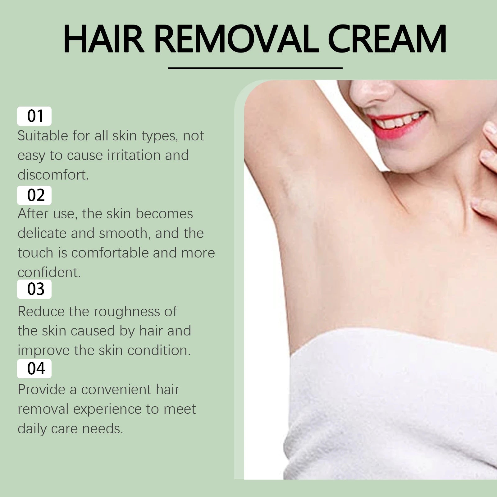 Painless Aloe Vera Whole Body Hair Removal Cream - 10