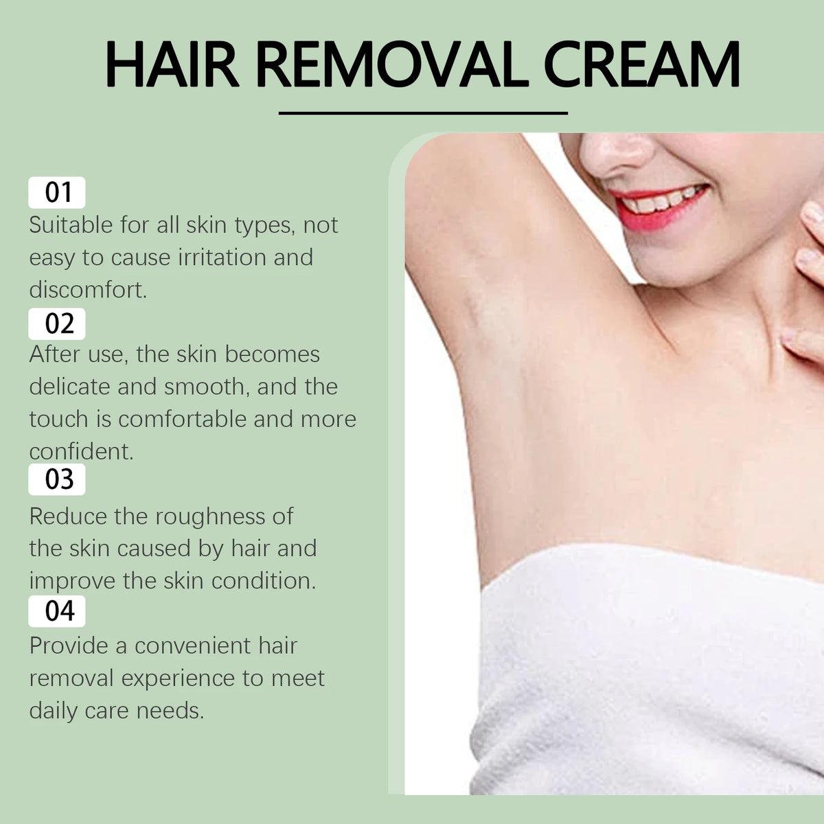 Painless Aloe Vera Whole Body Hair Removal Cream