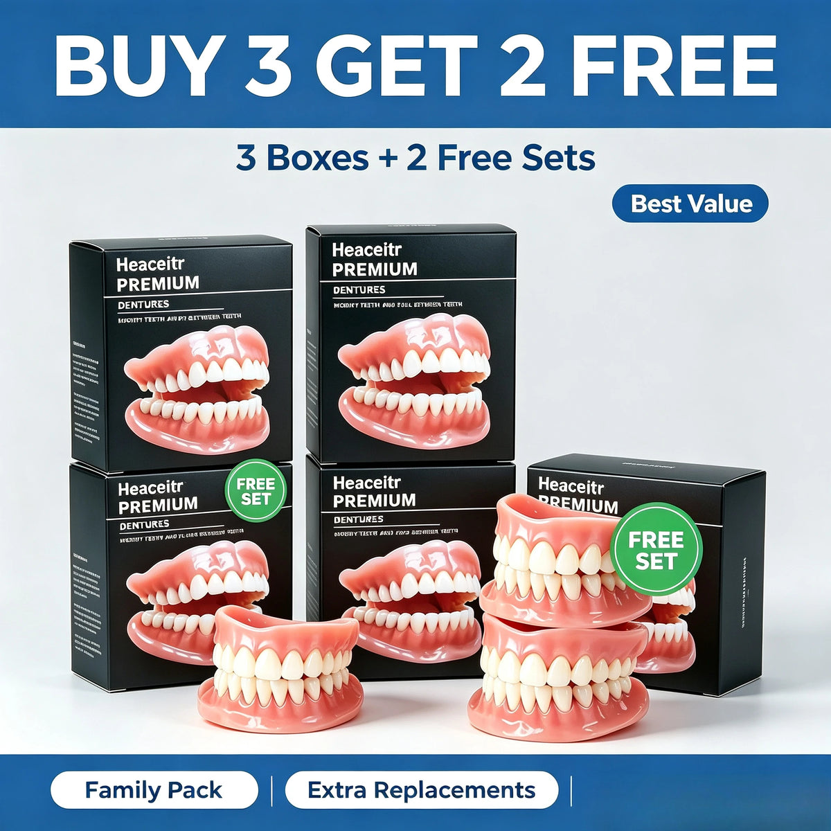 Custom Fit Boil and Shape Comfort Dentures